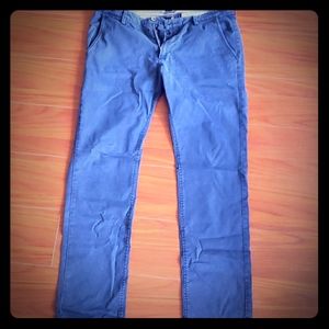 Hugo Boss navy blue stretch/slim fit chinos 34/r